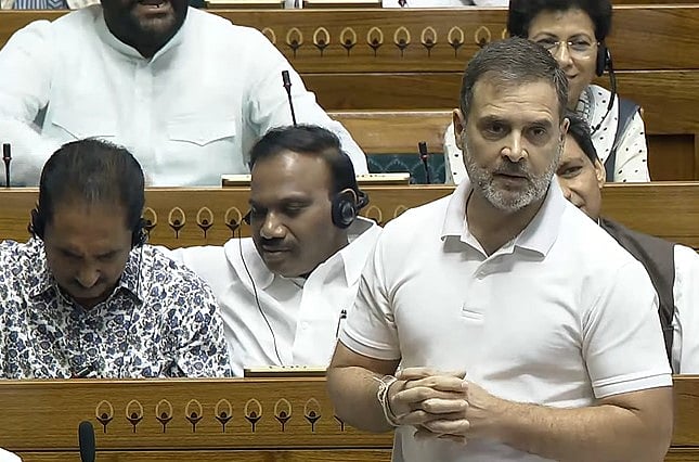 | Photo: Sansad TV : Rahul Gandhi in Lok Sabha